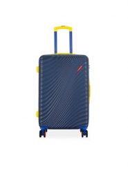 Semi Line Walizka średnia T5937-2 Granatowy. Niebieskie walizki Semi-line, bez wzorów, z tworzywa sztucznego, średnie. Za 259.99 zł.