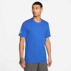 Koszulka sportowa męska Nike Park 20 Tee. Niebieskie t-shirty sportowe Nike, bez wzorów, bez ramiączek, na fitness i siłownię. Za 89.99 zł.