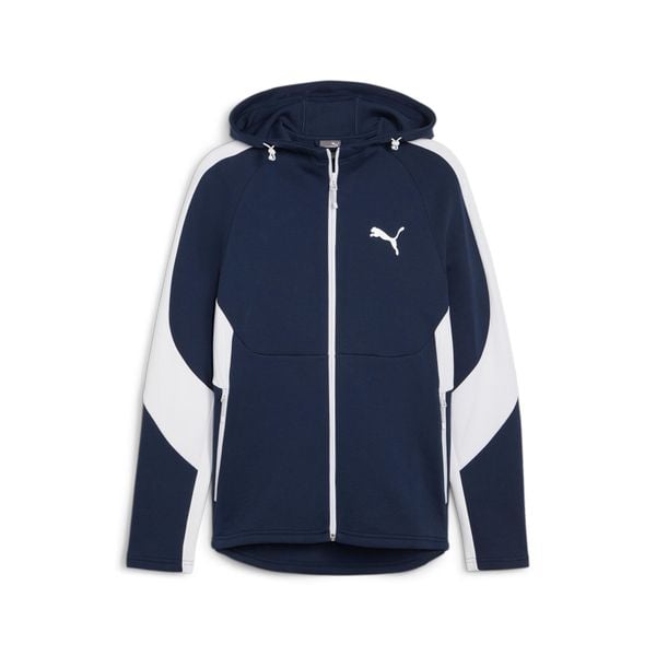 Bluza Sportowa Męska Puma Evostripe Fz Dk. Niebieskie bluzy bez kaptura Puma, m, bez wzorów, bez kaptura. Za 249.99 zł.