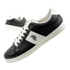 Buty trampki sneakersy męskie U.S. Polo Assn. Czarne trampki U.S. Polo Assn., m, bez wzorów, bez zapięcia. Za 169.00 zł.