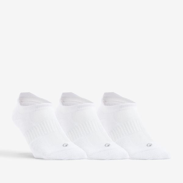 Second Life - Skarpety sportowe tenis DECATHLON RS500 Lowedge... - Stan Dobry. Białe skarpetki sportowe Decathlon, bez wzorów, z bawełny. Za 25.99 zł.