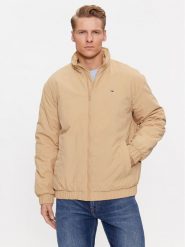 Tommy Jeans Kurtka bomber Essential DM0DM17238 Beżowy Relaxed Fit. Brązowe kurtki Tommy Jeans, m, bez wzorów, z jeansu, bez kaptura. Za 439.99 zł.