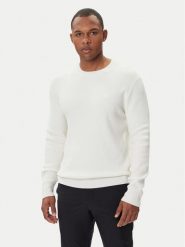 Calvin Klein Sweter LV04LB327G Écru Regular Fit. Swetry rozpinane CALVIN KLEIN, l, bez wzorów, z bawełny, bez kołnierzyka, bez ramiączek. Za 399.99 zł.