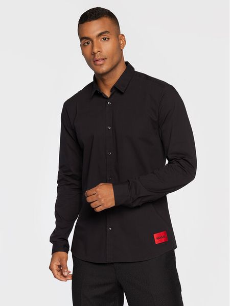 Hugo Koszula Ero3-W 50475687 Czarny Extra Slim Fit. Czarne koszule Hugo, l, bez wzorów, z bawełny, bez kołnierzyka, bez ramiączek. Za 266.99 zł.