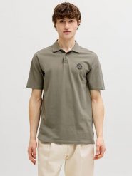 Jack & Jones Koszulka polo "Alliance" w kolorze khaki rozmiar: M. Brązowe koszulki polo Jack & Jones, m, bez wzorów, z bawełny, bez kołnierzyka, bez ramiączek. Za 60.99 zł.