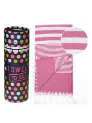 Samimi Chusta hammam "Malibu" w kolorze różowo-białym - 180 x 100 cm rozmiar: onesize. Białe szaliki Samimi, bez wzorów, z bawełny. Za 69.99 zł.