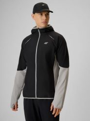 4F Bluza do biegania regular z kapturem męska - szara M. Szare bluzy 4F, l, bez wzorów, z kapturem. Za 249.99 zł.
