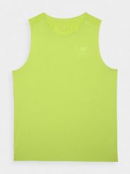 4F Top sportowy w kolorze zielonym rozmiar: M. Zielone t-shirty sportowe 4F, bez wzorów, z materiału, bez ramiączek, outdoorowe. Za 44.19 zł.