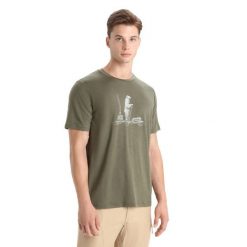 Koszulka Turystyczna Męska Icebreaker Tech Lite II SS Tee Polar Paddle T-Shirt. Zielone bluzy z polaru Icebreaker, m, bez wzorów, z polaru, bez kaptura. Za 321.78 zł.