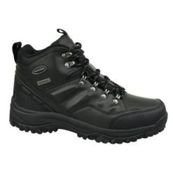 Buty trekkingowe męskie Skechers Relment. Czarne trekkingi Skechers, bez wzorów, z materiału, bez zapięcia. Za 425.00 zł.