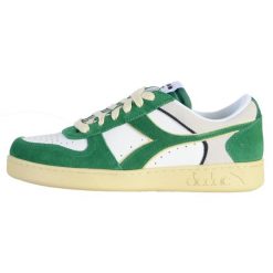 Sneakersy DIADORA MAGIC BASKET LOW SUEDE LEATHER. Zielone buty sportowe casual Diadora, bez wzorów, bez zapięcia. Za 299.99 zł.