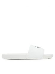 Calvin Klein Jeans Klapki Slide Monogram Cv YM0YM01271 Biały. Białe klapki Calvin Klein Jeans, z jeansu. Za 129.99 zł.