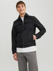 Jack&Jones Kurtka z imitacji skóry 12213082 Czarny Regular Fit. Czarne kurtki Jack&Jones, m, bez wzorów, ze skóry, bez kaptura. Za 199.99 zł.