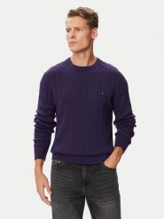 Tommy Hilfiger Sweter Classic MW0MW33132 Fioletowy Regular Fit. Fioletowe swetry rozpinane Tommy Hilfiger, m, bez wzorów, z bawełny, bez kołnierzyka, bez ramiączek. Za 569.99 zł.
