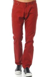 LEE LOGGER MĘSKIE SPODNIE MATERIAŁOWE RUMBA RED L750GL55. Czerwone spodnie materiałowe Lee, l, bez wzorów, z jeansu. Za 199.99 zł.