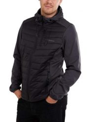 Kurtka softshell męska Fundango Vermont Hybrid. Czarne kurtki Fundango, m, bez wzorów, z poliamidu, bez kaptura. Za 259.90 zł.