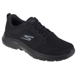 Buty sportowe Sneakersy męskie, Skechers Go Walk 6-Avalo. Czarne buty sportowe casual Skechers, bez wzorów, bez zapięcia. Za 279.99 zł.