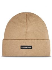 Calvin Klein Czapka Inst Patch K50K512142 Beżowy. Brązowe czapki zimowe CALVIN KLEIN, bez wzorów, z bawełny. Za 179.99 zł.