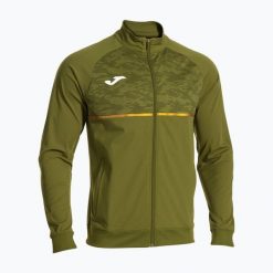 Bluza do biegania męska Joma Record III Full Zip. Zielone bluzy Joma, l, bez wzorów, bez kaptura. Za 172.80 zł.