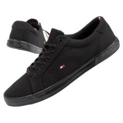 Buty trampki męskie Tommy Hilfiger [005960GJ]. Czarne trampki Tommy Hilfiger, m, bez wzorów, bez zapięcia. Za 239.00 zł.