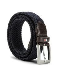 Tommy Hilfiger Pasek Męski New Adan Belt 3.5 AM0AM02801 85 Granatowy. Niebieskie paski Tommy Hilfiger, bez wzorów, z materiału. Za 119.99 zł.