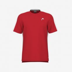 Koszulka z krótkim rękawem męska SLICE. Czerwone t-shirty sportowe Head, bez wzorów, z materiału, bez ramiączek, tenisowe. W wyprzedaży za 166.00 zł.