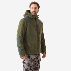 Polar barankowy Solognac 900. Brązowe bluzy z polaru SOLOGNAC, l, bez wzorów, z polaru, bez kaptura. Za 299.99 zł.