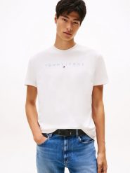 TOMMY JEANS Koszulka w kolorze kremowym rozmiar: XL. Brązowe bezrękawniki Tommy Jeans, xl, bez wzorów, z bawełny, bez kołnierzyka, bez ramiączek. Za 87.61 zł.