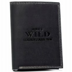 Portfel męski Always Wild N4-CHM-BL czarny. Czarne portfele Always Wild, bez wzorów, z nubiku. Za 44.99 zł.