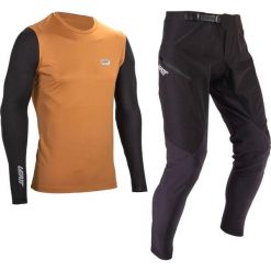 Komplet rowerowy (koszulka+spodnie) LEATT Ride Kit MTB 1.0. Brązowe spodenki rowerowe LEATT, bez wzorów, rowerowe. Za 449.00 zł.