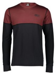 PICTURE Koszulka funkcyjna w kolorze czarno-bordowym rozmiar: S. Czarne t-shirty sportowe Picture, bez wzorów, z materiału, bez ramiączek, outdoorowe. Za 137.10 zł.