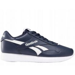 Buty na co dzień męskie REEBOK JOGGER LITE eko skóra. Niebieskie buty sportowe casual Reebok, bez wzorów, z gumy, bez zapięcia. Za 337.00 zł.