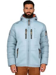Geographical Norway Kurtka puchowa "Beachwood" w kolorze błękitnym rozmiar: XXL. Niebieskie kurtki Geographical Norway, na zimę, xxl, bez wzorów, z puchu, bez kaptura. Za 328.65 zł.