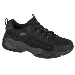 Buty sportowe Sneakersy męskie, Skechers D'Lites 4.0. Czarne buty sportowe casual Skechers, bez wzorów, bez zapięcia. Za 379.99 zł.