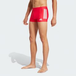 Bokserki 3-Stripes Swim 2-Inch. Białe odzież kąpielowa Adidas, m, bez wzorów, z materiału, sportowe. Za 159.00 zł.
