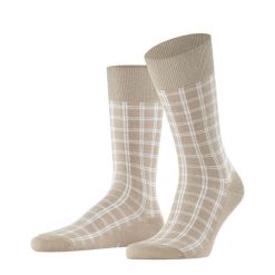 Skarpety Falke Modern Tailor. Brązowe skarpety Falke, bez wzorów, z materiału. Za 123.00 zł.