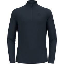 Bluza techniczna męska ODLO Essential Light Mid Layer z krótkim zamkiem. Niebieskie bluzy ODLO, m, bez wzorów, bez kaptura. W wyprzedaży za 209.99 zł.