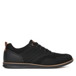 Półbuty Lanetti. Czarne eleganckie półbuty Lanetti, bez wzorów, bez obcasa, bez zapięcia. Za 159.99 zł.