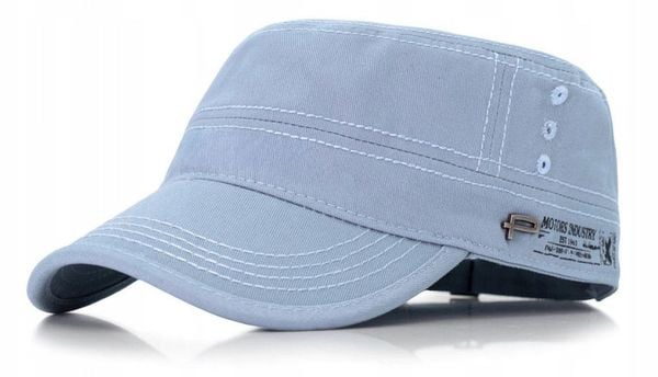 Męska, Wiosenno-Letnia Czapka Patrolówka - Pako Jeans - Niebieska. Niebieskie czapki z daszkiem Pako Jeans, na lato, bez wzorów, z bawełny. Za 75.00 zł.