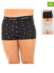 CALVIN KLEIN UNDERWEAR Bokserki (3 pary) w kolorze jasnoszaro-czarnym rozmiar: M. Czarne bokserki Calvin Klein Underwear, m, bez wzorów. Za 137.10 zł.