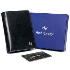 Portfel męski czarny Rovicky RV-7680278-8664 BL. Czarne portfele ROVICKY, bez wzorów, ze skóry. Za 74.00 zł.