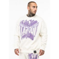 Oversize'owy sweatshirt Tapout CF. Białe bluzy TAPOUT, bez wzorów, bez kaptura. Za 234.50 zł.