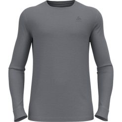 Koszulka męska Odlo BL TOP crew neck l/s MERINO 260. Szare bielizna termoaktywna ODLO, l, bez wzorów, bez ramiączek, trekkingowe. Za 366.99 zł.
