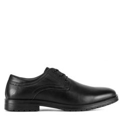 Półbuty Sergio Bardi. Czarne eleganckie półbuty Sergio Bardi, bez wzorów, bez obcasa, bez zapięcia. Za 149.99 zł.