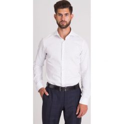BIAŁA KOSZULA JOOP! COLLECTION WE WZÓR. Białe koszule Joop! Collection, m, bez wzorów, z bawełny, bez kołnierzyka, bez ramiączek. Za 224.50 zł.