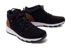 RIEKER TEX B6740-00 black combination, trzewiki męskie. Czarne botki sznurowane Rieker, na zimę, bez wzorów, bez obcasa, bez zapięcia. Za 439.90 zł.