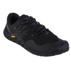 Buty trekkingowe męskie Merrell Trail Glove 7. Czarne buty do biegania Merrell, bez wzorów, z gumy, bez zapięcia. Za 613.00 zł.