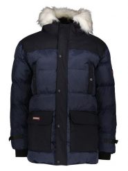 Geographical Norway Kurtka pikowana "Dalibor" w kolorze granatowym rozmiar: L. Niebieskie kurtki Geographical Norway, l, bez wzorów, bez kaptura. Za 188.85 zł.