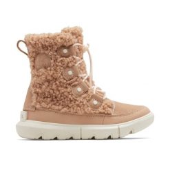 Śniegowce juniorskie Sorel Sorel Explorer Cozy. Brązowe śniegowce Sorel, bez zapięcia. Za 319.99 zł.