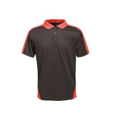 Polo Regatta CoolWeave. Czarne koszulki polo sportowe Regatta, m, bez wzorów, bez kołnierzyka, bez ramiączek. Za 149.99 zł.
